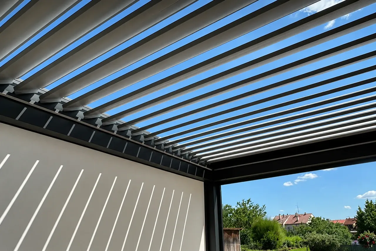 Bioklimatická pergola Climax Lamelino pro rodinný dům v Uherském Hradišti